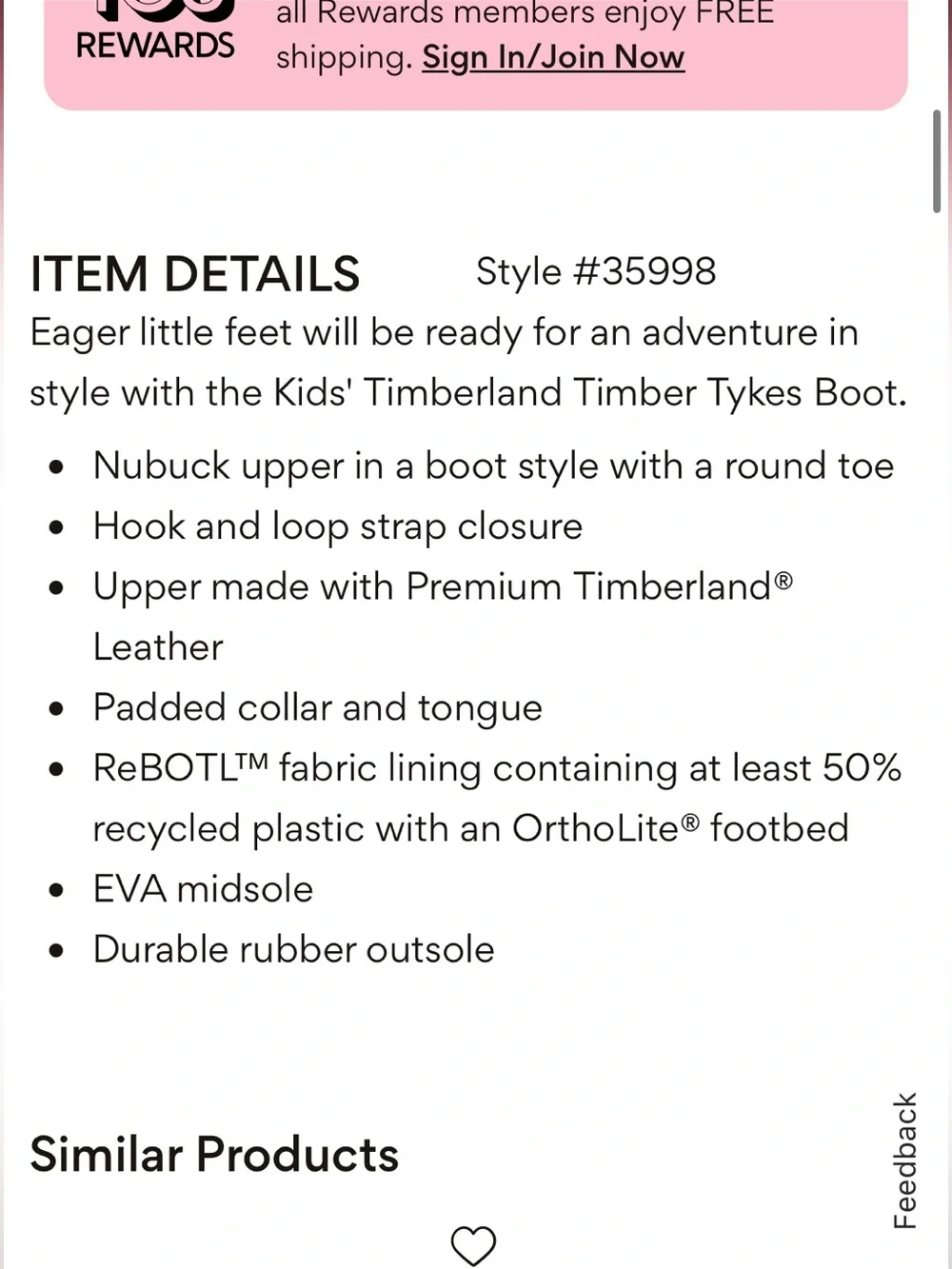 Timberland Toddler Size 5 Wheat Timber Tykes Boots Adjustable Strap